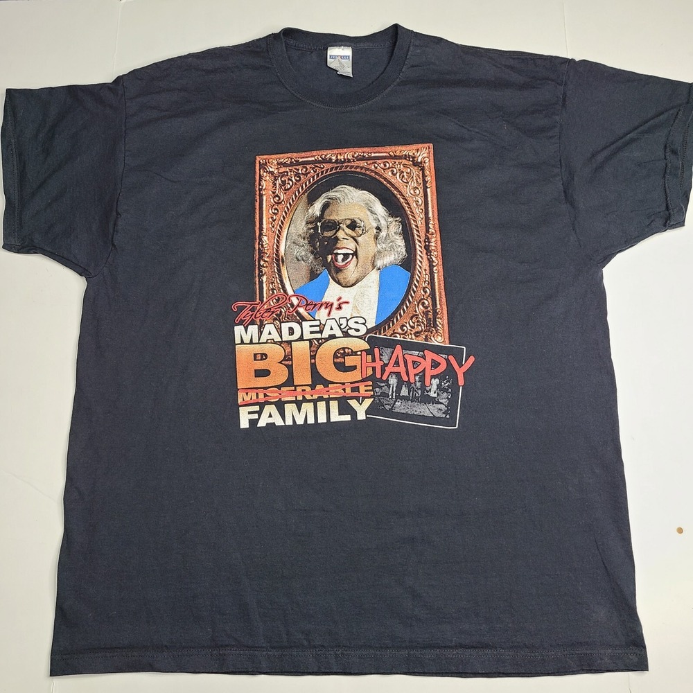 Tyler Perry's Madea's Big Happy Family Tour Movie T-Shirt Sz 3XL Double Sided